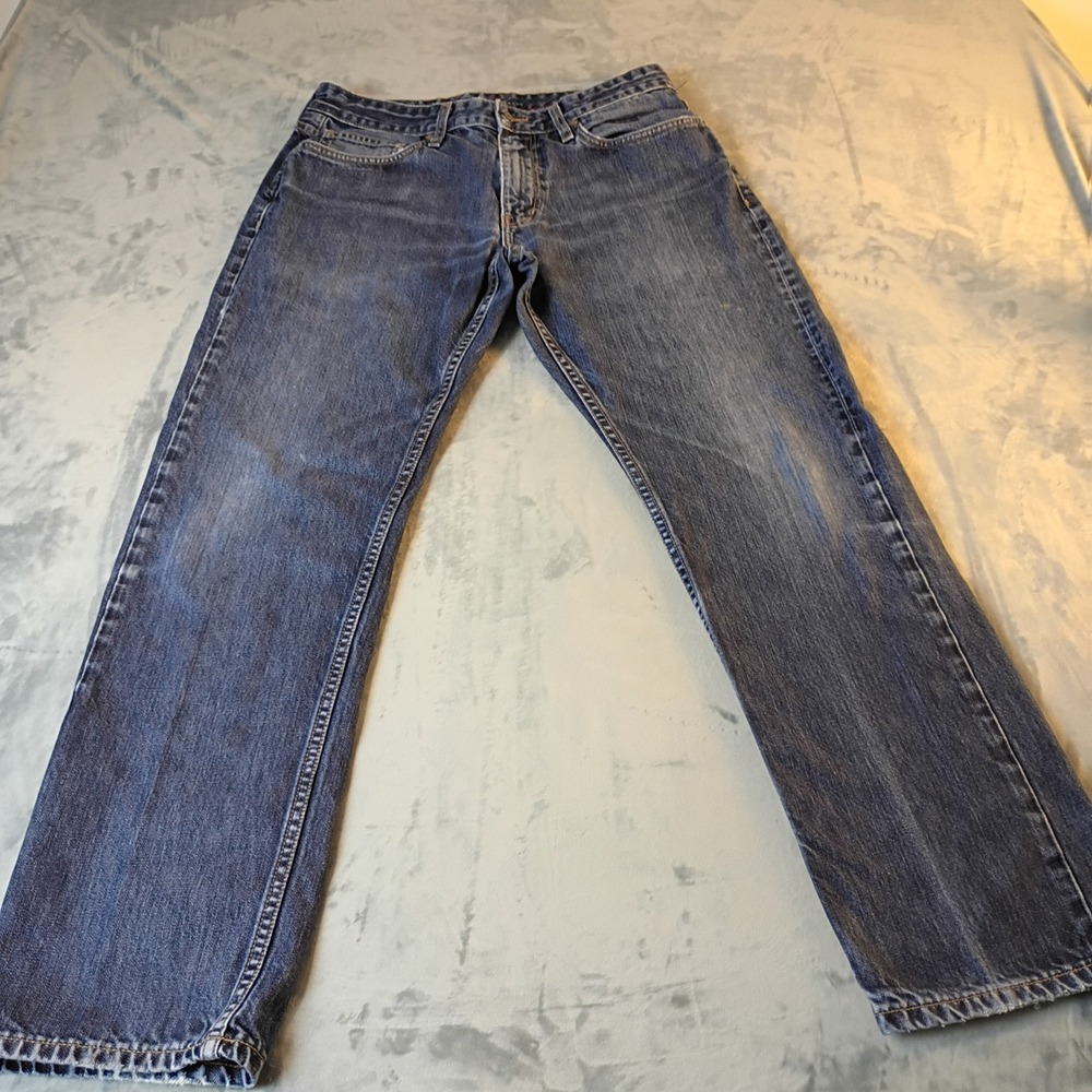 Johnston & Murphy Mens Straight Leg Blue Denim Jeans Made in USA Size 32x30